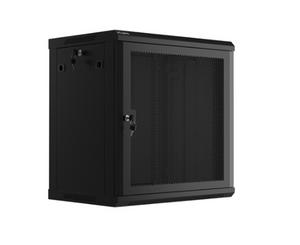 Комуникационен шкаф Lanberg rack cabinet 19' wall-mount 12U/600x450 with perforated door black (flat pack)