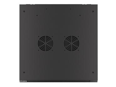 Комуникационен шкаф Lanberg rack cabinet 19' wall-mount 6U/600x600 for self-assembly with metal door black (flat pack)