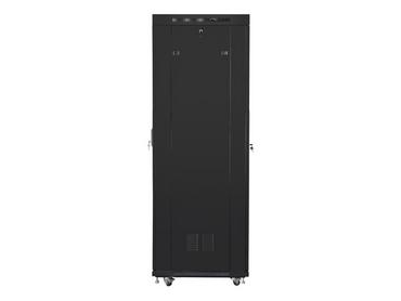 Комуникационен шкаф Lanberg rack cabinet 19' free-standing 42U/800x800 (flat pack) with glass door lcd black v2