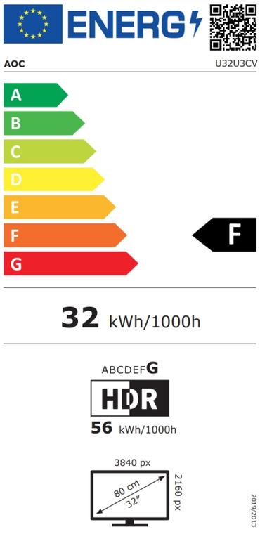 Монитор AOC U32U3CV, 31.5' Nano IPS WLED, 3840x2160@60Hz, 4ms GtG, 400cd m/2, 1000:1, 50M:1 DCR, Adaptive Sync, FlickerFree, Anti Blue Light, 3Wx2, Tilt, Height Adjust, Pivot, Swivel, 2xHDMI, DP, USB hub