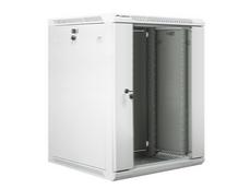 Комуникационен шкаф Lanberg rack cabinet 19' wall-mount 15U / 600x600 for self-assembly (flat pack), grey