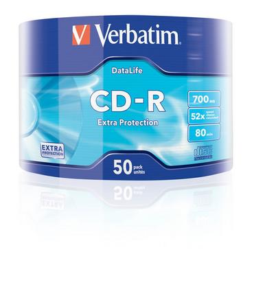 Медия Verbatim CD-R 700MB 52X EXTRA PROTECTION WRAP (50 PACK)