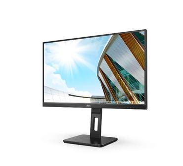 Монитор AOC 24P2QM, 23.8' VA WLED, 1920x1080@75Hz, 4ms GtG, 300cd m/2, 3000:1, 50M:1 DCR, Adaptive Sync, Low Blue Light, FlickerFree, 2Wx2, Tilt, Height Adjust, Pivot, Swivel, D-SUB, DVI, HDMI, DP, USB hub