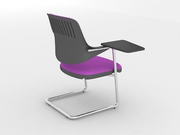 Посетителски стол МАДАРА P 5011- Гръб- антистатична меш структура с усилена, оребрена  PVC опора