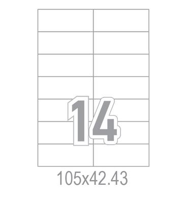Самозалепващи етикети 105x42.43 14 бр.