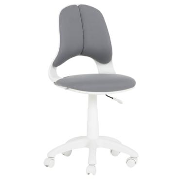 Детски стол ФРЕЯ- сива седалка и облегалка, бяла база