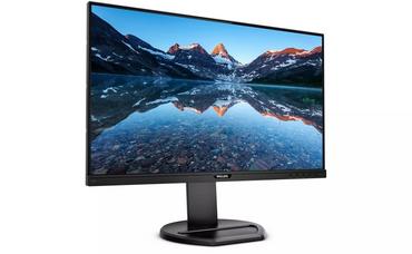 Монитор Philips 243B9/00, 23.8' WLED IPS, 1920x1080@75Hz, 4ms GtG, 250cd/m2, 1000:1, DC50M:1, Adaptive Sync, FlickerFree, Low Blue Light, 2Wx2, Tilt, Height Adjust, Pivot, Swivel, D-SUB, HDMI, DP, USB Hub