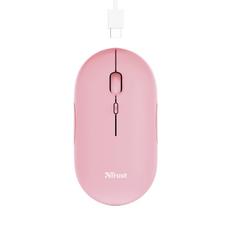 Мишка TRUST Puck Wireless & BT Rechargeable Mouse Pink