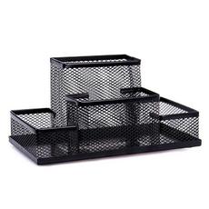 Органайзер за бюро четворка мрежа черен
