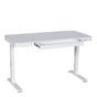 Комплект регулируемо бюро и стол ДРАЧ- бял цвят с отворено чекмедже