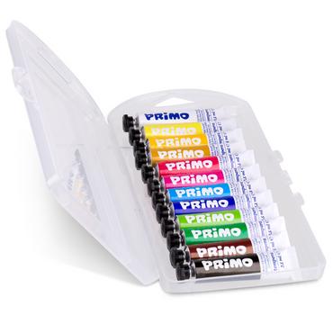 Бои темперни Primo 12 цвята x 7.5 мл в алум. тубички и PLL кутия