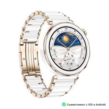 Часовник Huawei Watch GT5 Pro Jana-B29C, 1.32' Amoled 466x466, PPI 352, BT5.2, BLE/BR/EDR, 323mAh, 40-meter free diving, HUAWEI TruSense System, ECG analysis, Battery life up to 7 days, Compatible with iOS and Android devices, Ceramic