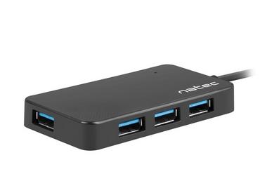 USB хъб Natec HUB Moth USB 3.0 4-Port Black