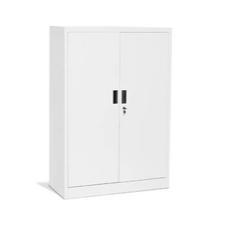 Архивен шкаф BTL с 3 отделения 130х90х40 см- сив, сниман отпред, със затворени врати