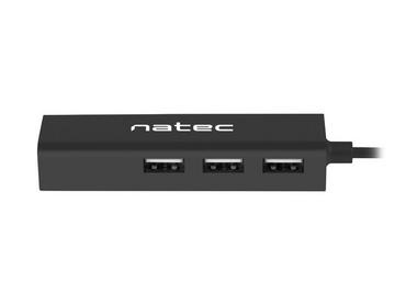 USB хъб Natec usb 2.0 hub dragonfly 3x port usb 2.0 usb+rj45