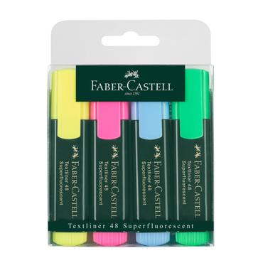 Текст маркер Faber-Castell Textliner 48 комплект 4 цвята