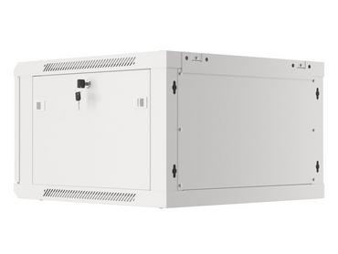 Комуникационен шкаф Lanberg rack cabinet 19' wall-mount 6U/600x600 for self-assembly with metal door grey (flat pack)