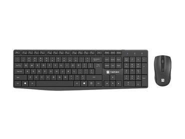 Комплект Natec Set 2 in 1 Keyboard Black Squid + Mouse Wireless US Layout