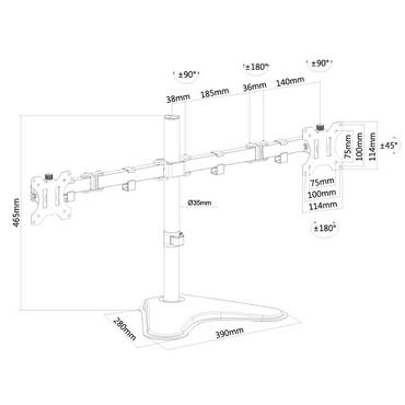 Стойка NewStar Flat Screen Desk Mount (stand)