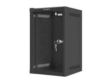 Комуникационен шкаф Lanberg rack cabinet 10' wall-mount 9U / 280x310 for self-assembly (flat pack), black