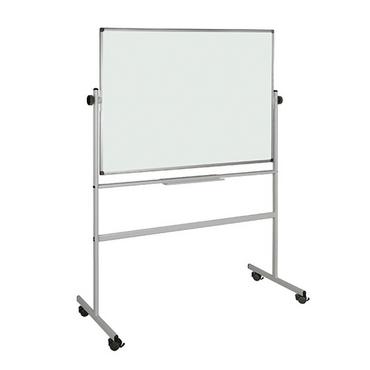 Бяла магнитна дъска 120х180 см мобилна - снимка отпред, сглобена