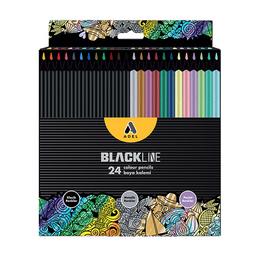 Моливи цветни Adel Blackline 24 цвята