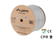 Кабел Lanberg LAN cable CAT.6a uftp 305m solid cu lszh grey cpr + fluke passed