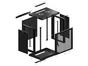 Комуникационен шкаф Lanberg rack cabinet 19' wall-mount 12U/600x450 with perforated door black (flat pack)