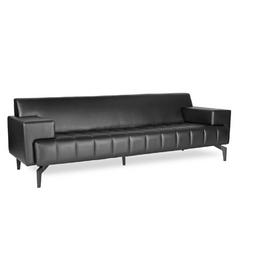 Диван триместен ОДРИН PLN 03 - сниман отпред, черна кожа