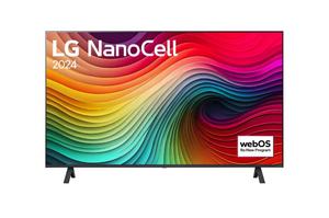Телевизор LG 43NANO81T3A, 43' 4K HDR Smart Nano Cell TV, 3840x2160, DVB-T2/C/S2, AI Alpha 5 Gen7, HDR 10 PRO, webOS 24, ThinQ AI, WiFi, Clear Voice, AI Upscaling, Bluetooth, Hdmi, CI, LAN, AirPlay2, SPDIF, 2 Pole stand, Silver