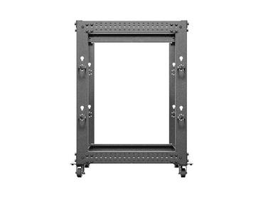 Комуникационен шкаф Lanberg open rack 19' 15U 600x600-1100 adjustable black