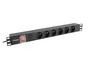 Разклонител Lanberg power distribution unit (pdu) 19' 1U 16a 6x french outlets 2m black