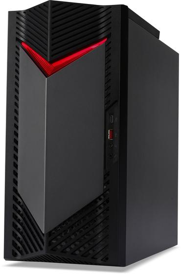 Настолен компютър Acer Nitro N50-650, i7-13700F (up to 5.20GHz, 30MB), 16GB DDR4(max. 32GB 3200MHz, 512GB SSD, M.2 slot free, no DVD, NVIDIA GeForce RTX 4060Ti 8GB, 4*USB 2.0, 2*3.2 USB, Type-C, GLAN,WiFi AX & BT5.0, 500W PFC, No OS+Acer Nitro VG240YEbmii