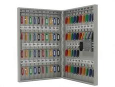 Табло за ключове EL 75 броя- сиво, отворено с наредени ключове вътре, с ел.заключване