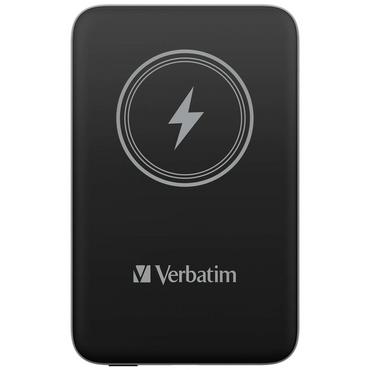 Външна батерия Verbatim MCP-10BK Power Pack 10000 mAh with UBS-C PD 20W / Magnetic Wireless Charging 15W Black