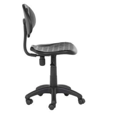 Работен стол СОНАТА- снимка отстрани, черен полипропилен