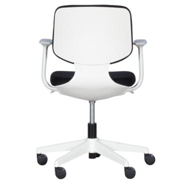 Детски стол АДИ - черен с бял гръб, снимка отзад