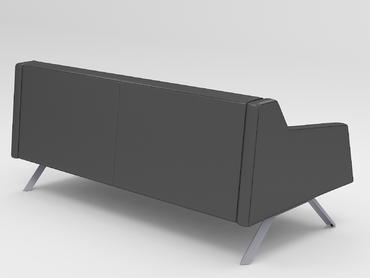 Диван триместен ПИРОТ KUKA 03 - сниман в гръб, сив цвят