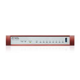 Защитна стена Zyxel USG FLEX 100 H, 8 Gigabit user-definable ports, 1*USB with 1 YR Gold Security Pack