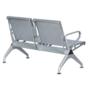 Посетителска пейка BTL 31- снимка отзад, сив цвят, метална