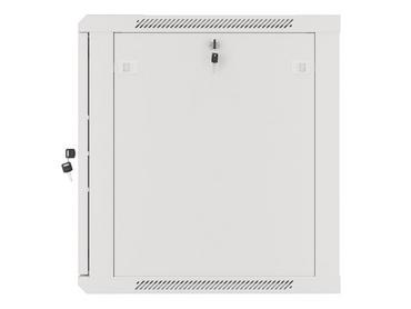 Комуникационен шкаф Lanberg rack cabinet 19' wall-mount 12U/600x600 for self-assembly with metal door grey (flat pack)