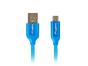 Кабел Lanberg USB MICRO-B (M)  ->  USB-A (M) 2.0 cable 1.8m, blue premium QC 3.0