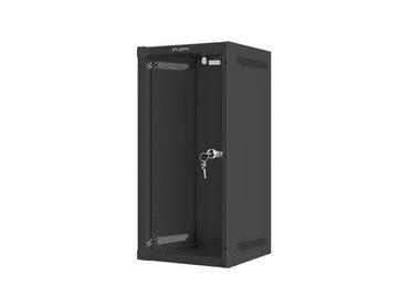 Комуникационен шкаф Lanberg rack cabinet 10' wall-mount 12U/280x310 (flat pack) with glass door black