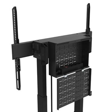 Стойка Neomounts by Newstar Motorised Mobile Stand incl. storage box, 10 cm. Wheels Floor - VESA 100x100 up to 800x600