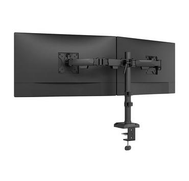 Стойка Neomounts Nero Double Flat Screen Desk Mount  (phone holder+Quick-fix clamp/grommet)
