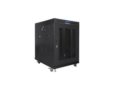 Комуникационен шкаф Lanberg rack cabinet 19' free-standing 15U/800x1000 (flat pack) with mesh door lcd black v2
