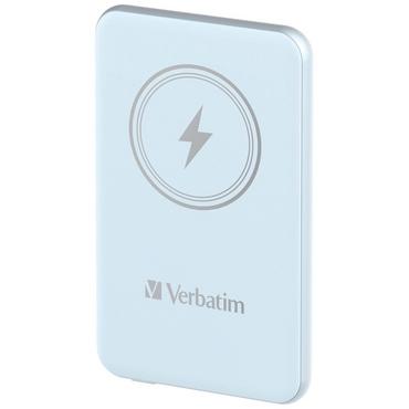 Външна батерия Verbatim MCP-5BE Power Pack 5000 mAh with UBS-C® PD 20W / Magnetic Wireless Charging 15W Blue