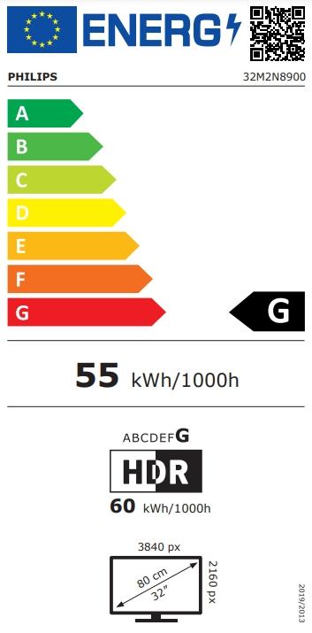Монитор Philips 32M2N8900, 31.5' 3840x2160@240Hz QD-OLED, 0.03ms GtG, 1500000:1, Mega Infinity DCR, Adaptive Sync, FlickerFree, LowBlue Mode, 5Wx2, Tilt, Height Adjust, Swivel, 2xHDMI, DP, USB hub