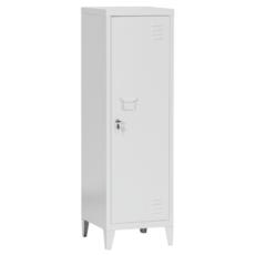 Метален гардероб BTL с 2 отделения 128х39х42 см - сив, сниман отпред, затворен