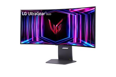 Монитор LG 34GS95QE-B, 33.9', OLED UltraGear 21:9 Curved, IPS 0.03 ms, WQHD 4K (3440x1440), 240Hz, HDR 10, 1500000:1, 1300 cd/m2, DCI-P3 98.5%, USB 3.0, VRR, Free-sync, G-Sync, HDMI, DisplayPort, PBP,PIP, Height Adjustable, Pivot, Tilt, Headphone Out, Bla